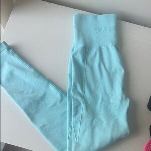 Women's Light Blue High-Waisted Leggings